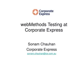 webMethods Testing at Corporate Express
