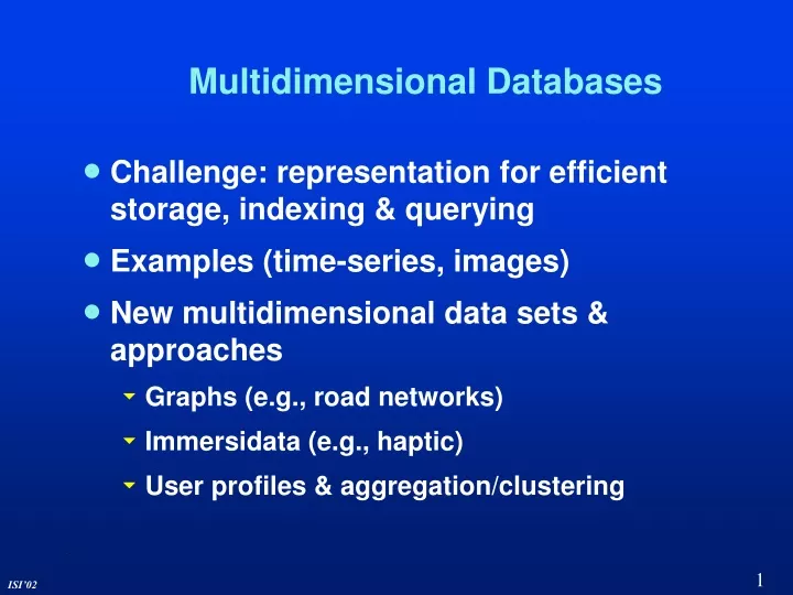 multidimensional databases