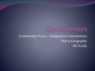 Communities