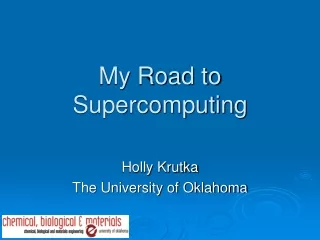 My Road to Supercomputing