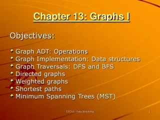 Chapter 13: Graphs I