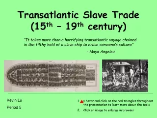 Transatlantic Slave Trade (15 th  – 19 th  century)