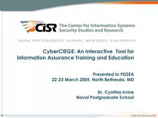 CyberCIEGE: An Interactive  Tool for Information Assurance Training and Education