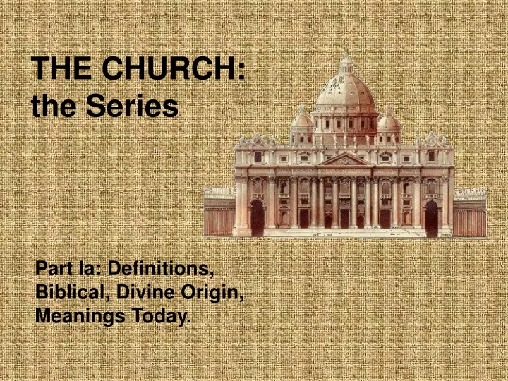 the church the series