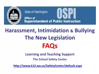 Harassment, Intimidation  &amp;  Bullying The New Legislation  FAQs
