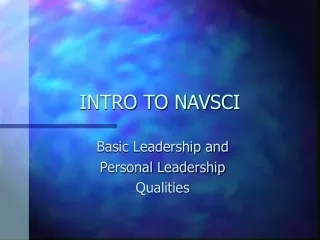 INTRO TO NAVSCI