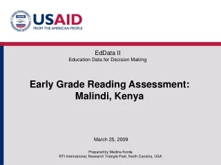 Early Grade Reading Assessment:  Malindi, Kenya