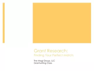 Grant Research: Finding Your Perfect Match