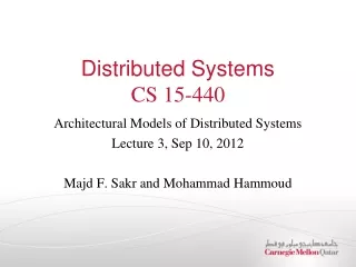 Distributed Systems CS 15-440