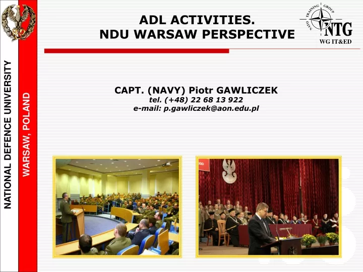 adl activities ndu warsaw perspective