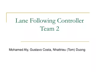 Lane Following Controller Team 2
