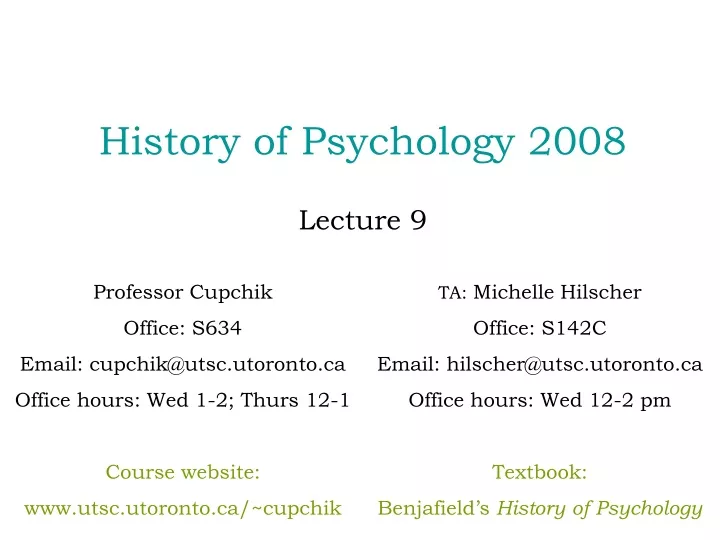history of psychology 2008