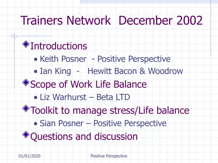 trainers network december 2002