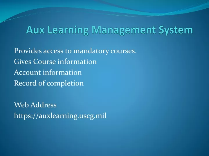 aux learning management system