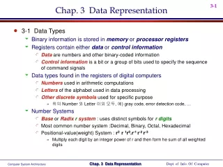 Chap. 3  Data Representation