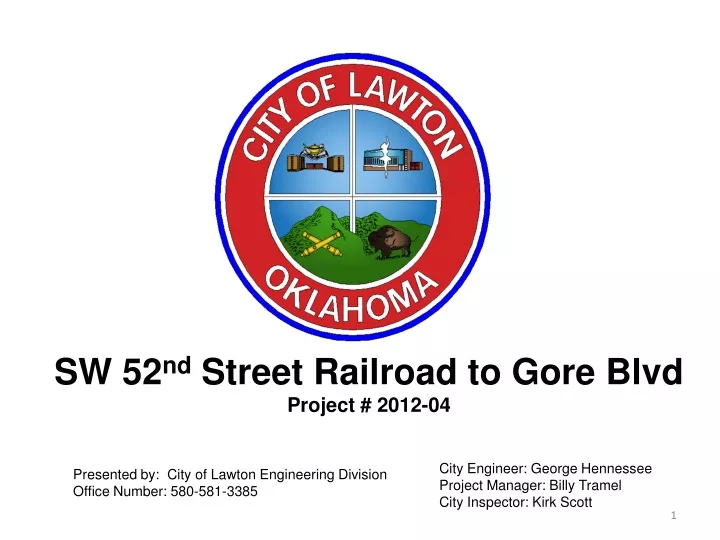 sw 52 nd street railroad to gore blvd project