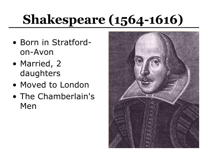 shakespeare 1564 1616