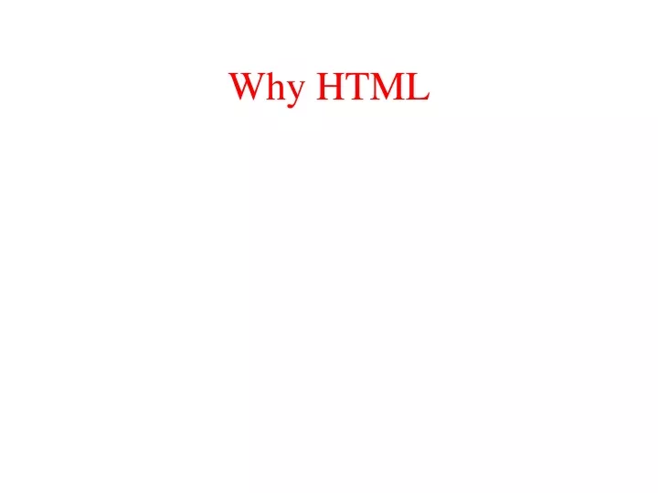 why html