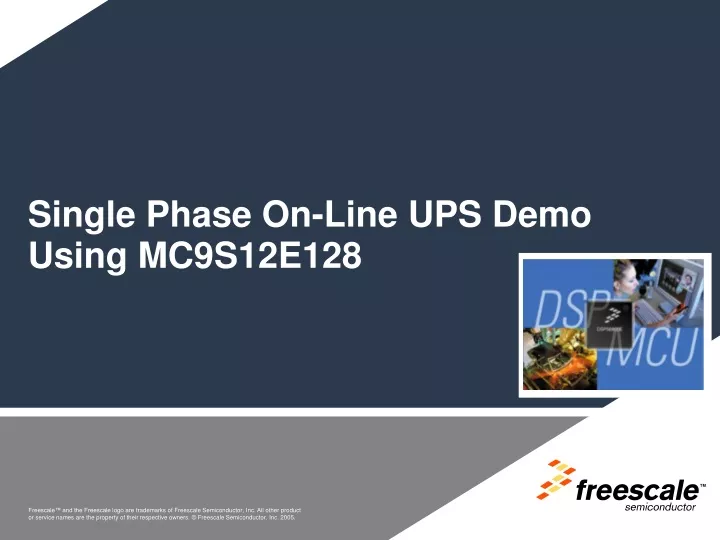 single phase on line ups demo using mc9s12e128