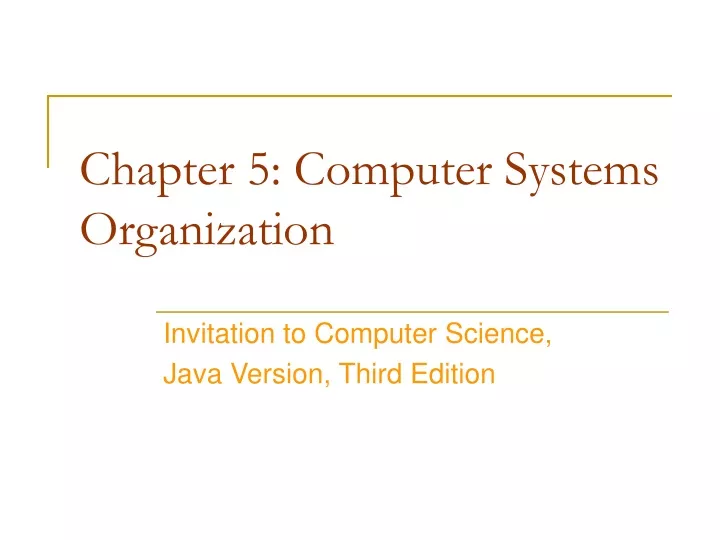 chapter 5 computer systems organization
