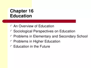 Chapter 16 Education