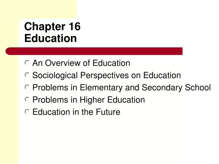 chapter 16 education