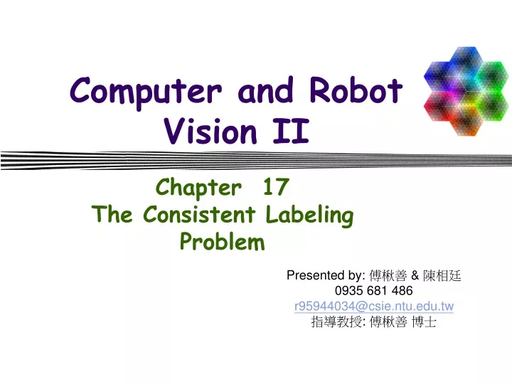 computer and robot vision ii