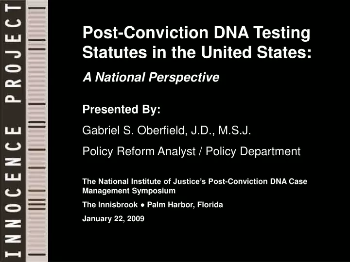 post conviction dna testing statutes