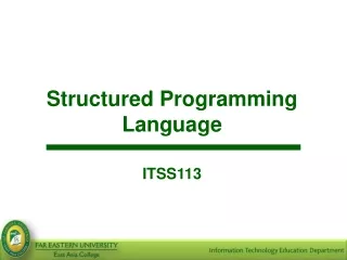Structured Programming Language ITSS113