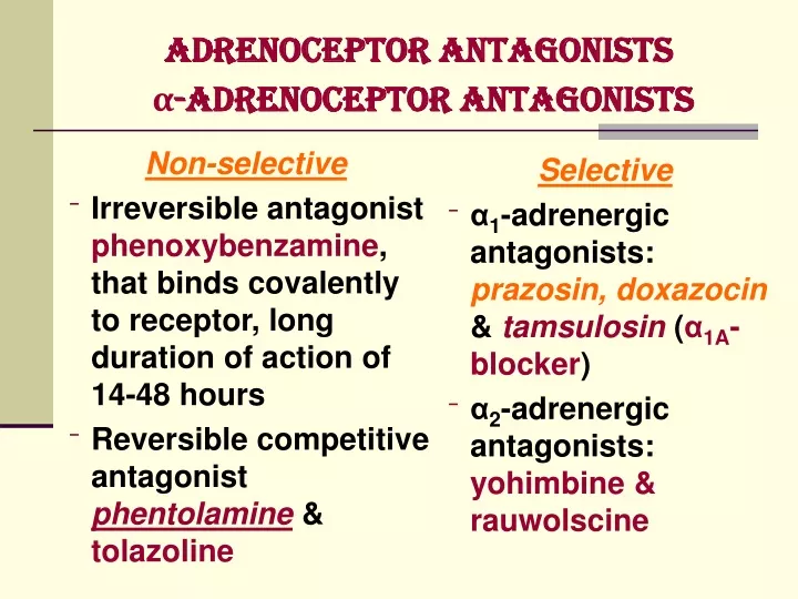 adrenoceptor antagonists adrenoceptor antagonists