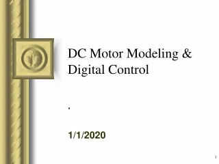 DC Motor Modeling &amp; Digital Control