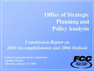Office of Strategic  Planning and Policy Analysis