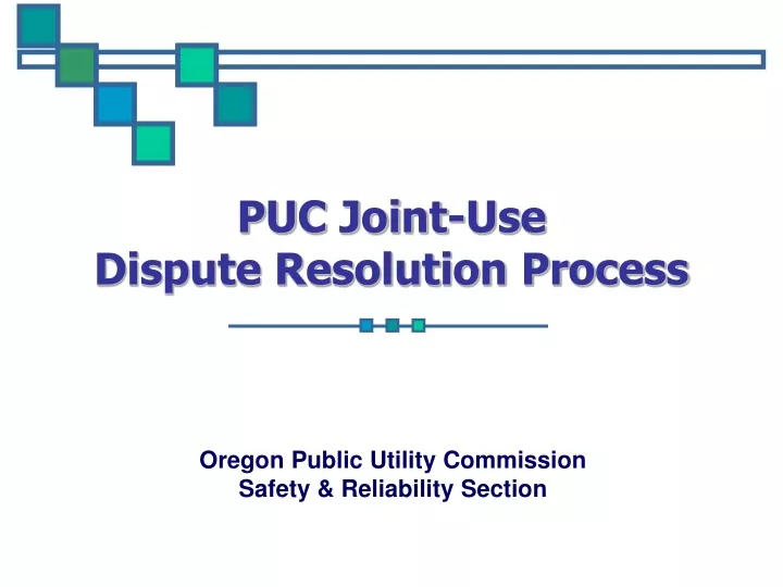 puc joint use dispute resolution process