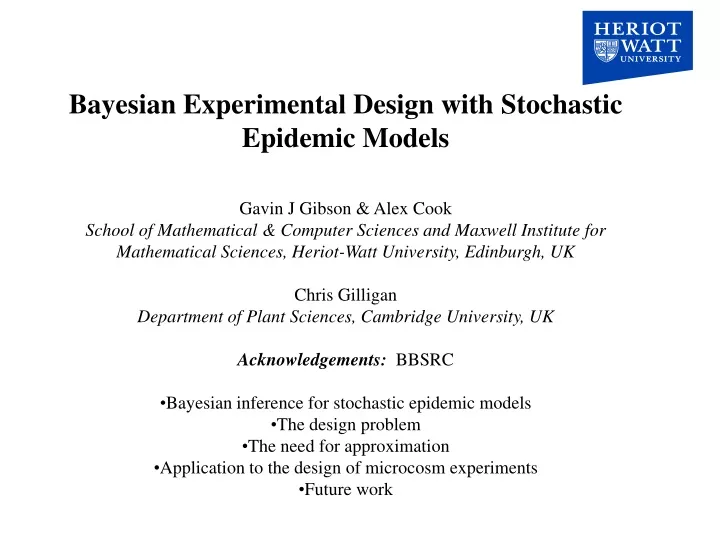 bayesian experimental design with stochastic