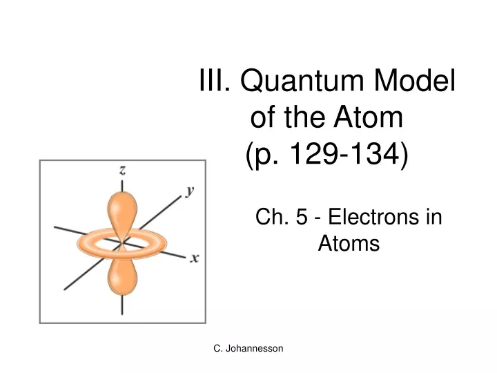 iii quantum model of the atom p 129 134