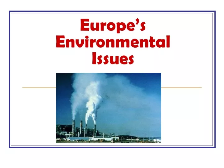 europe s environmental issues