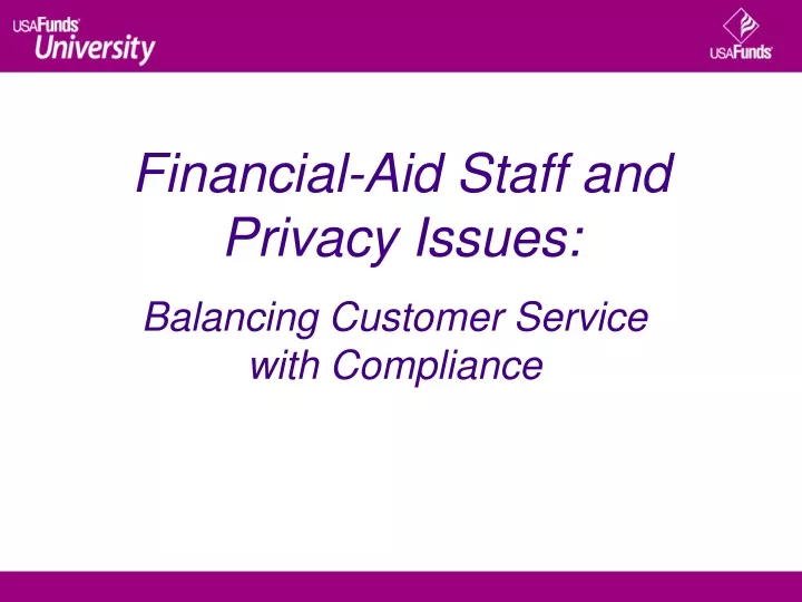 financial aid staff and privacy issues