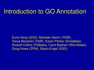Introduction to GO Annotation