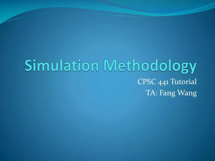 simulation methodology