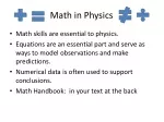 Math in Physics: Equations, Units, Conversions & Graphs - slide 1