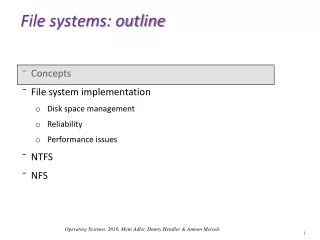 File systems: outline