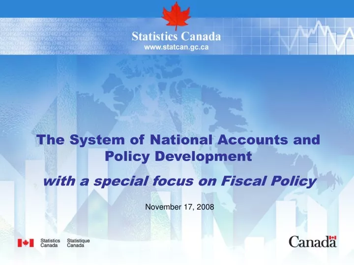 the system of national accounts and policy