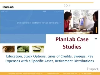 PlanLab Case Studies