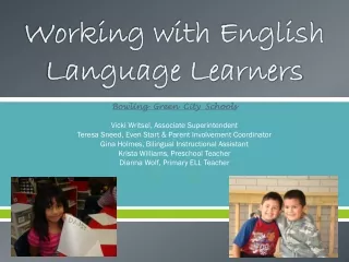Working with English Language Learners
