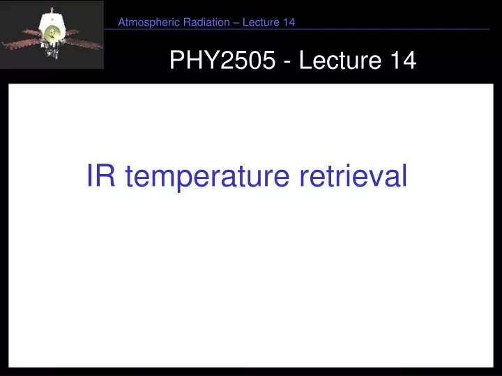 phy2505 lecture 14