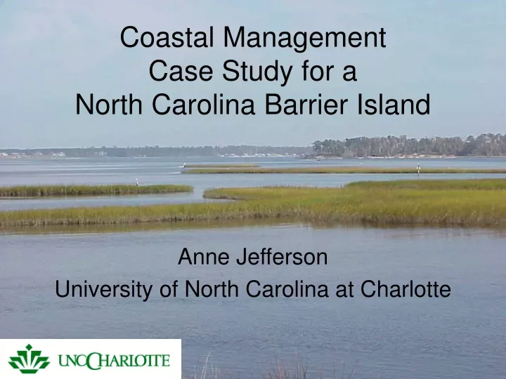 coastal management case study for a north carolina barrier island