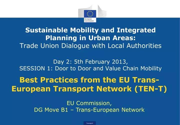 sustainable mobility and integrated planning