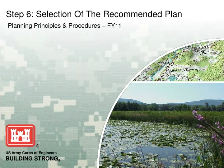 step 6 selection of the recommended plan