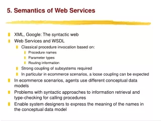 5. Semantics of Web Services