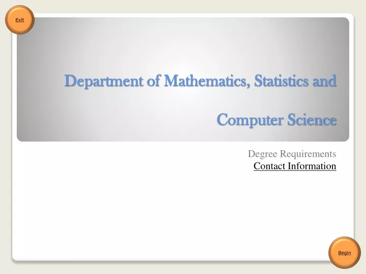 department of mathematics statistics and computer science